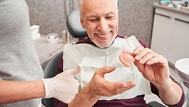 Dentures patient in Wakefield smiling